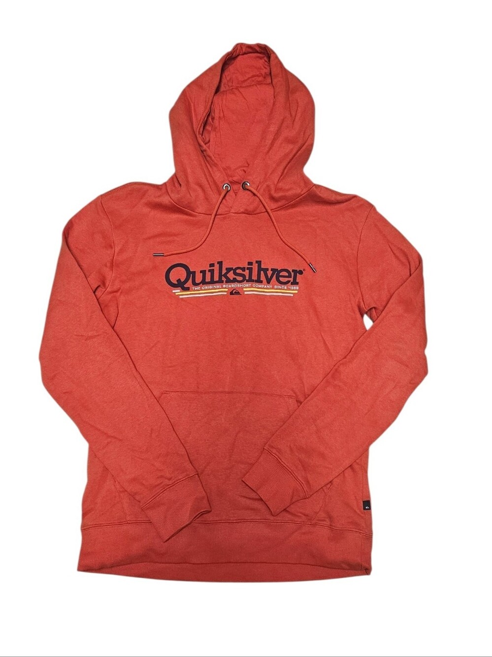 Quiksilver Hoodie Orange Mens Size Medium Surfing Snowboarding
